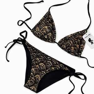 Mare Blu Saint Tropez Black & Gold Bikini